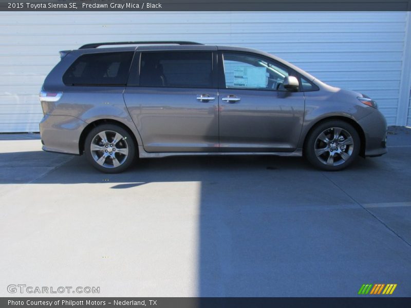 Predawn Gray Mica / Black 2015 Toyota Sienna SE