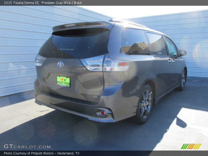 Predawn Gray Mica / Black 2015 Toyota Sienna SE