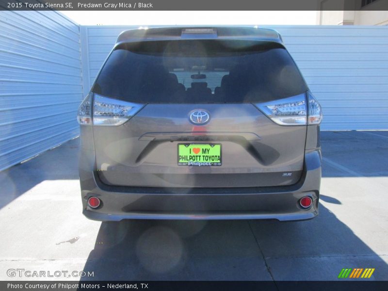 Predawn Gray Mica / Black 2015 Toyota Sienna SE