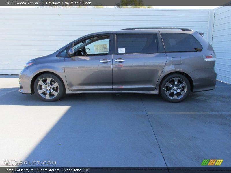 Predawn Gray Mica / Black 2015 Toyota Sienna SE