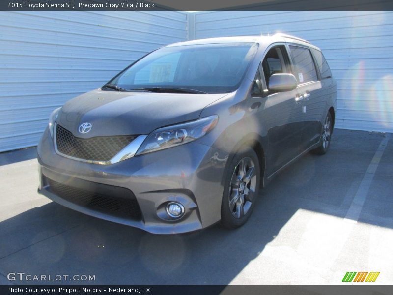 Predawn Gray Mica / Black 2015 Toyota Sienna SE