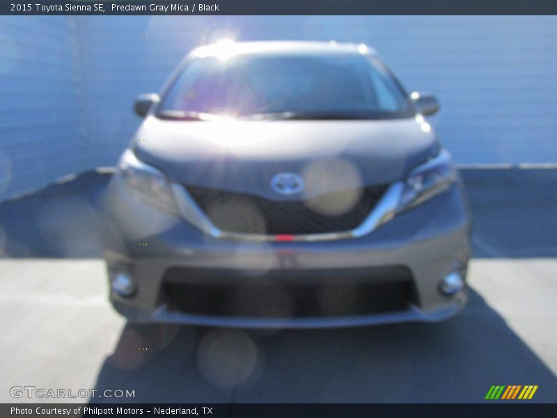Predawn Gray Mica / Black 2015 Toyota Sienna SE