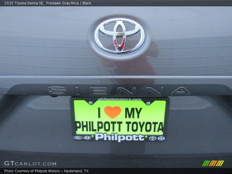 Predawn Gray Mica / Black 2015 Toyota Sienna SE