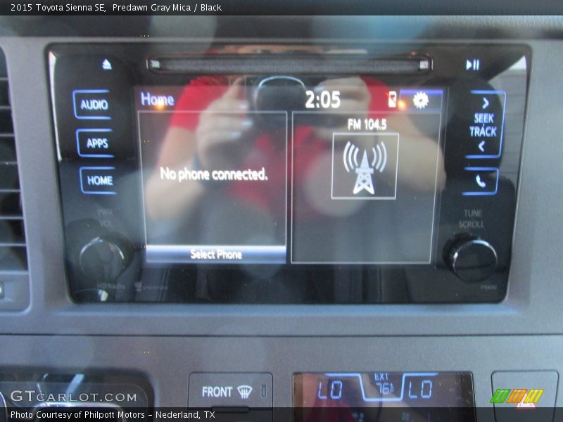 Predawn Gray Mica / Black 2015 Toyota Sienna SE