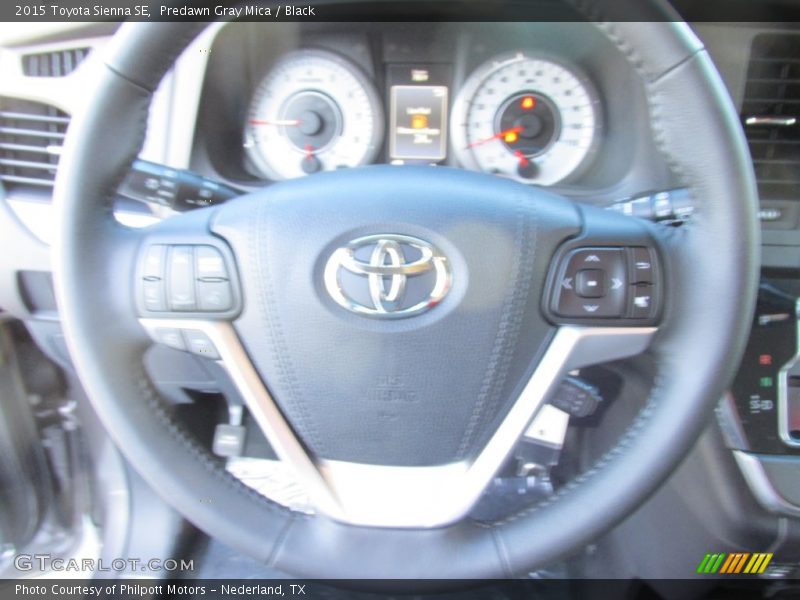 Predawn Gray Mica / Black 2015 Toyota Sienna SE