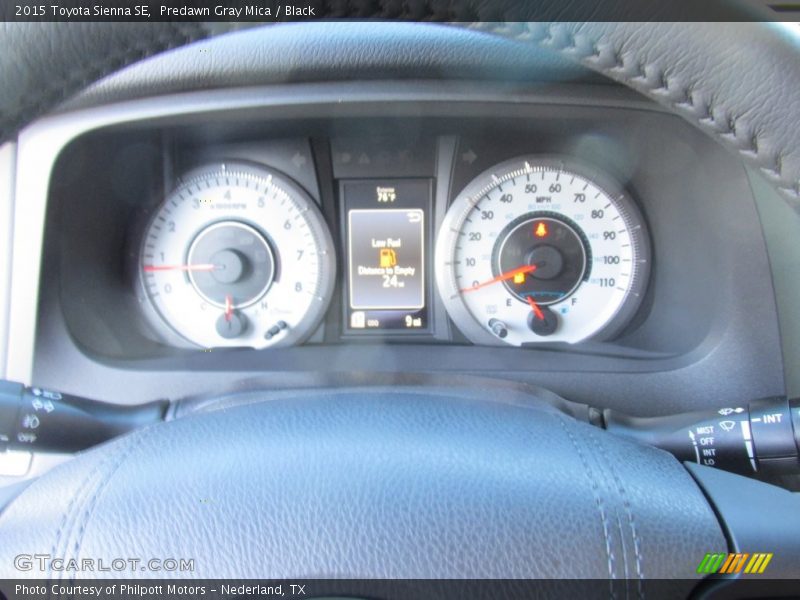 Predawn Gray Mica / Black 2015 Toyota Sienna SE