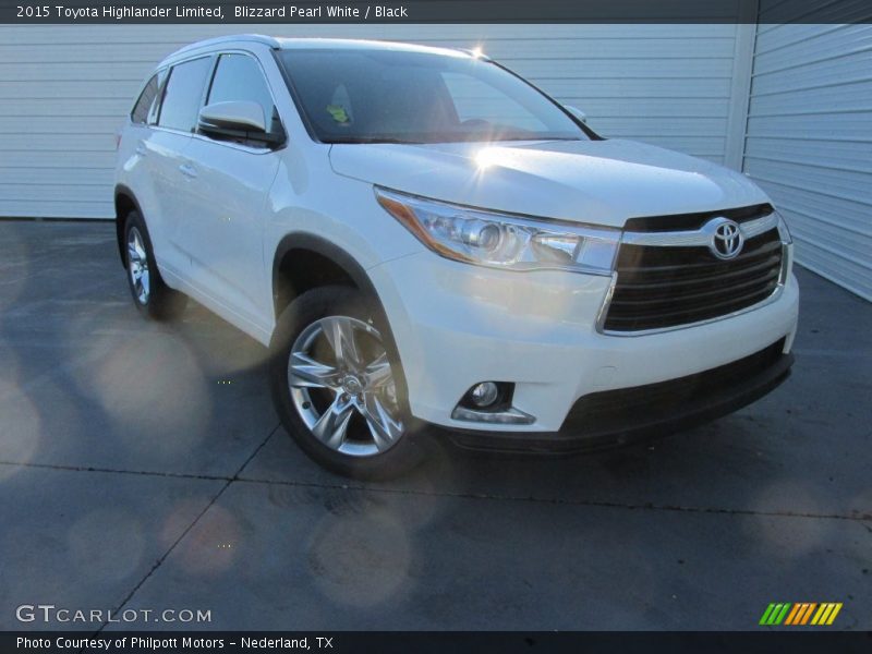 Blizzard Pearl White / Black 2015 Toyota Highlander Limited