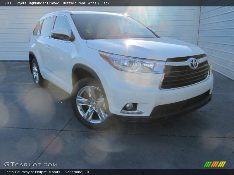 Blizzard Pearl White / Black 2015 Toyota Highlander Limited
