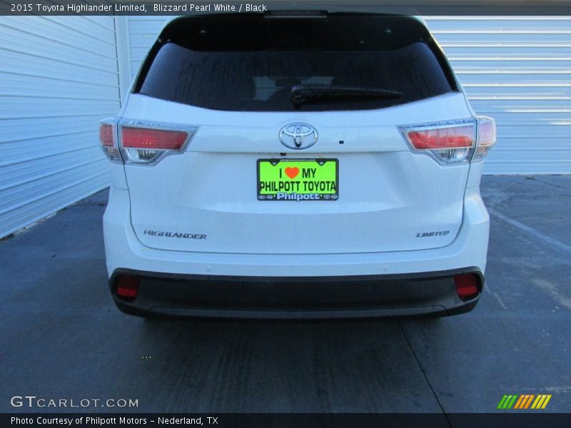 Blizzard Pearl White / Black 2015 Toyota Highlander Limited