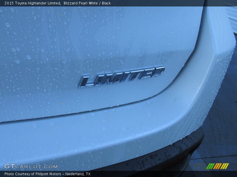 Blizzard Pearl White / Black 2015 Toyota Highlander Limited