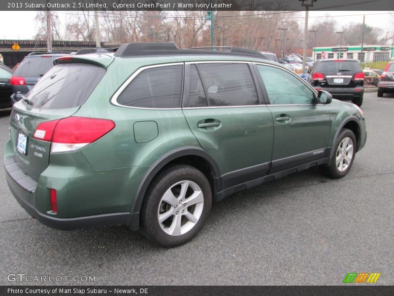Cypress Green Pearl / Warm Ivory Leather 2013 Subaru Outback 2.5i Limited