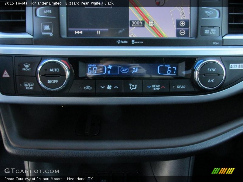 Blizzard Pearl White / Black 2015 Toyota Highlander Limited