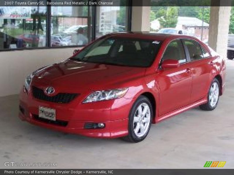 Barcelona Red Metallic / Dark Charcoal 2007 Toyota Camry SE