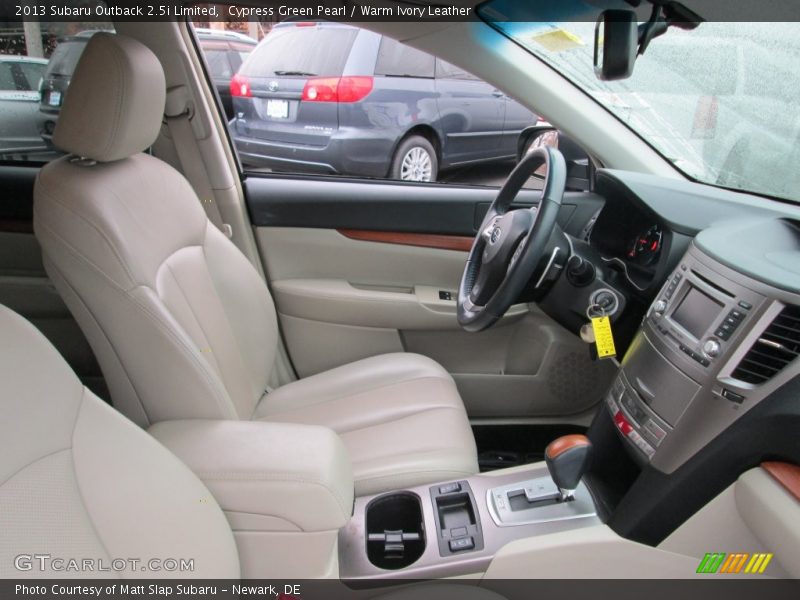 Cypress Green Pearl / Warm Ivory Leather 2013 Subaru Outback 2.5i Limited