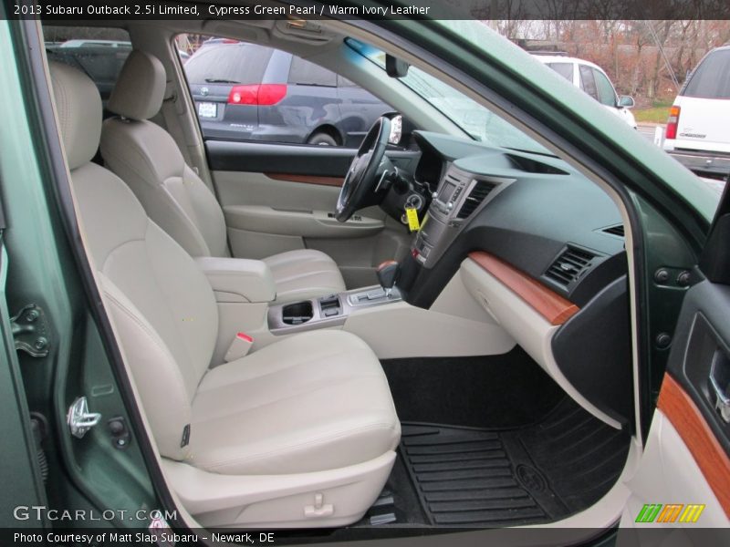 Cypress Green Pearl / Warm Ivory Leather 2013 Subaru Outback 2.5i Limited