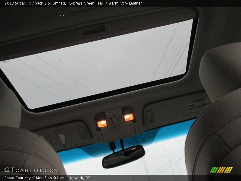 Cypress Green Pearl / Warm Ivory Leather 2013 Subaru Outback 2.5i Limited