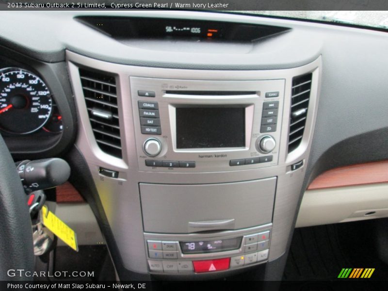 Cypress Green Pearl / Warm Ivory Leather 2013 Subaru Outback 2.5i Limited