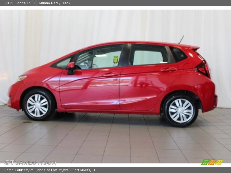 Milano Red / Black 2015 Honda Fit LX