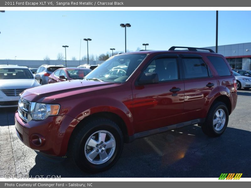 Sangria Red Metallic / Charcoal Black 2011 Ford Escape XLT V6