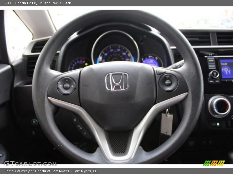 Milano Red / Black 2015 Honda Fit LX