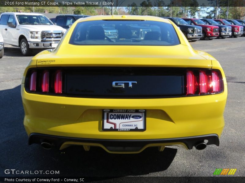 Triple Yellow Tricoat / Ebony 2016 Ford Mustang GT Coupe