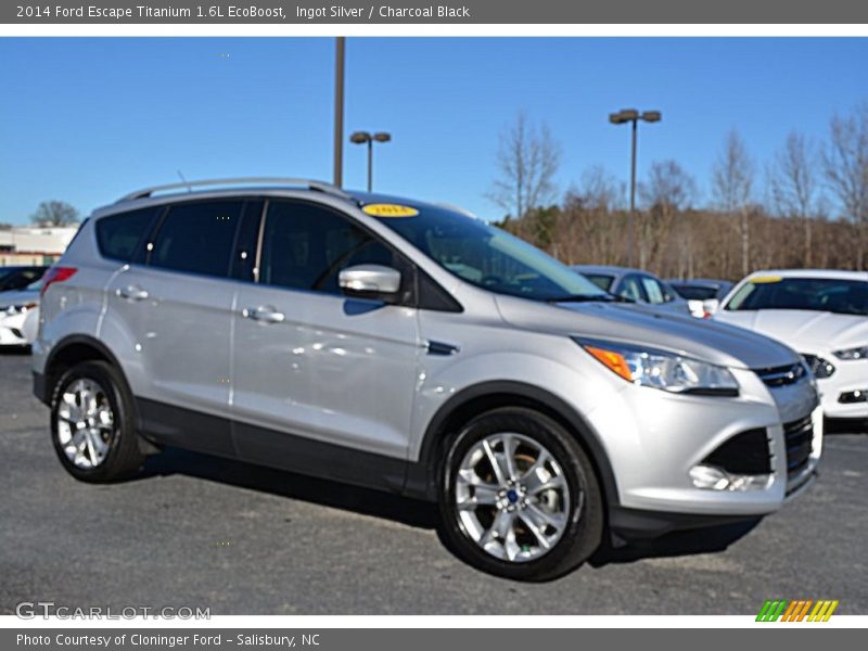 Ingot Silver / Charcoal Black 2014 Ford Escape Titanium 1.6L EcoBoost