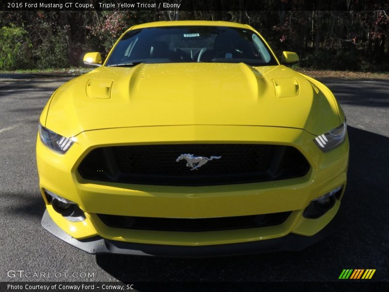 Triple Yellow Tricoat / Ebony 2016 Ford Mustang GT Coupe