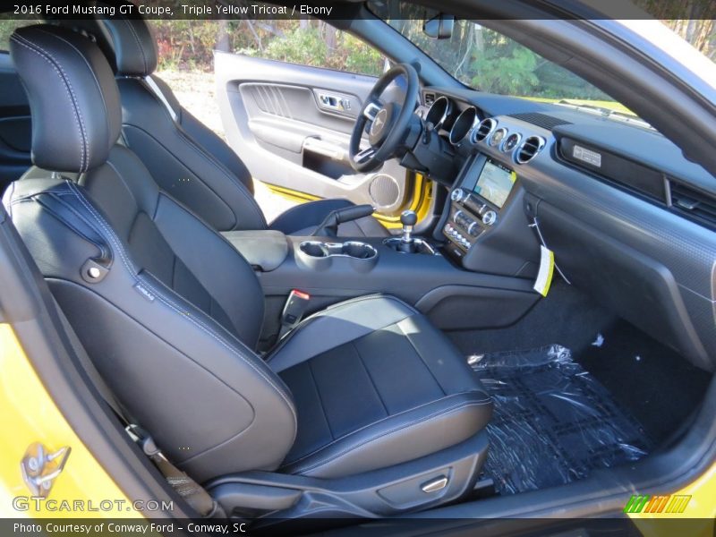 Triple Yellow Tricoat / Ebony 2016 Ford Mustang GT Coupe