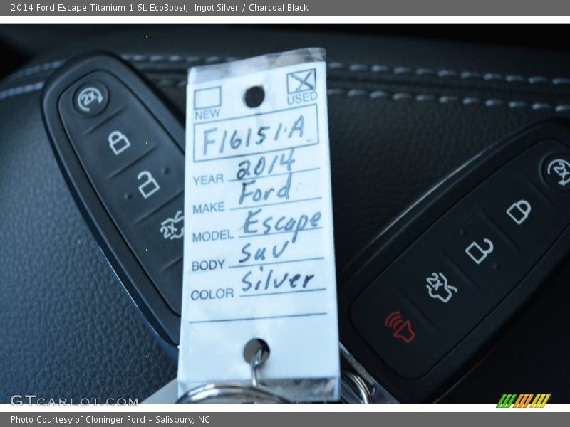 Ingot Silver / Charcoal Black 2014 Ford Escape Titanium 1.6L EcoBoost