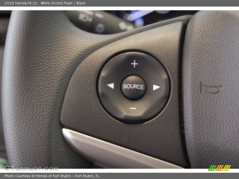 White Orchid Pearl / Black 2016 Honda Fit LX