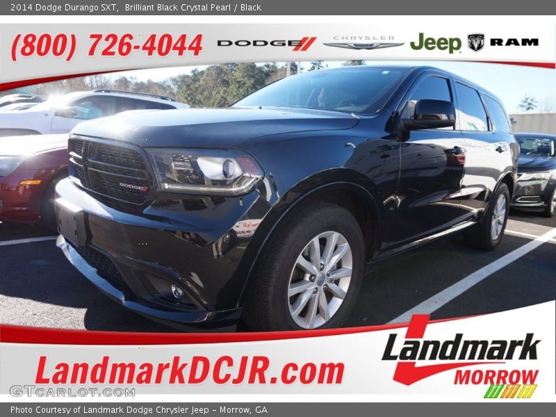 Brilliant Black Crystal Pearl / Black 2014 Dodge Durango SXT