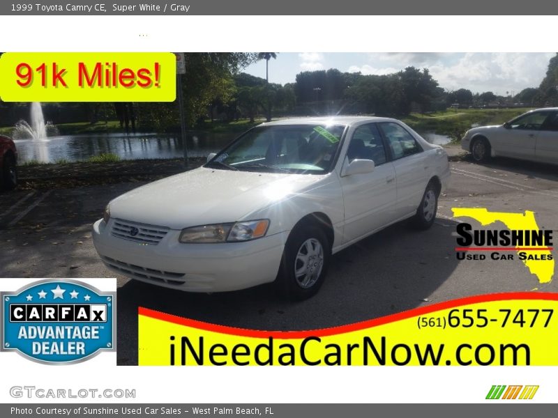 Super White / Gray 1999 Toyota Camry CE