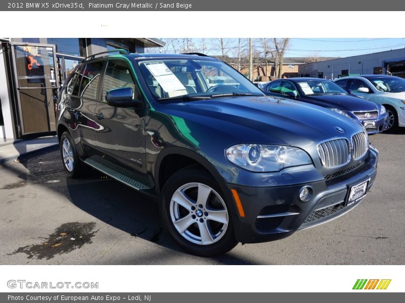 Platinum Gray Metallic / Sand Beige 2012 BMW X5 xDrive35d