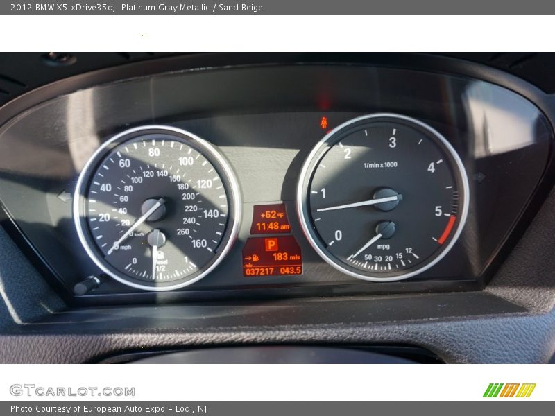 Platinum Gray Metallic / Sand Beige 2012 BMW X5 xDrive35d