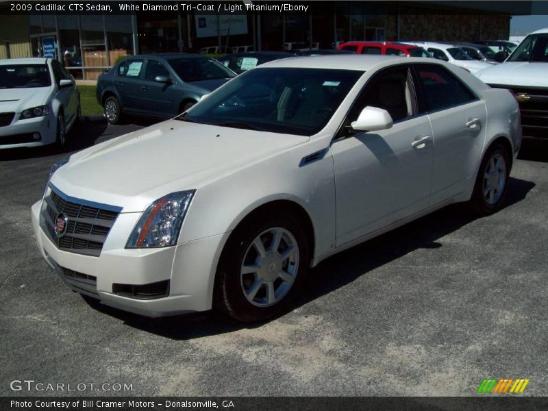White Diamond Tri-Coat / Light Titanium/Ebony 2009 Cadillac CTS Sedan
