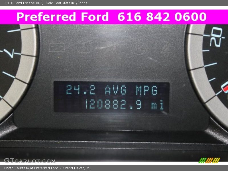 Gold Leaf Metallic / Stone 2010 Ford Escape XLT