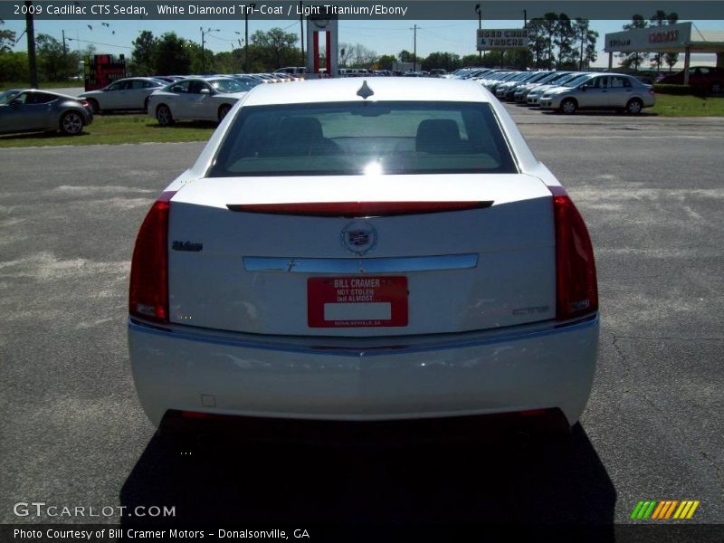 White Diamond Tri-Coat / Light Titanium/Ebony 2009 Cadillac CTS Sedan