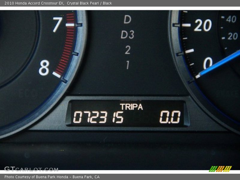 Crystal Black Pearl / Black 2010 Honda Accord Crosstour EX
