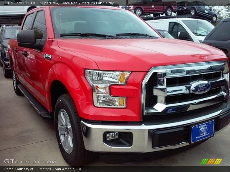 Race Red / Medium Earth Gray 2015 Ford F150 XLT SuperCrew