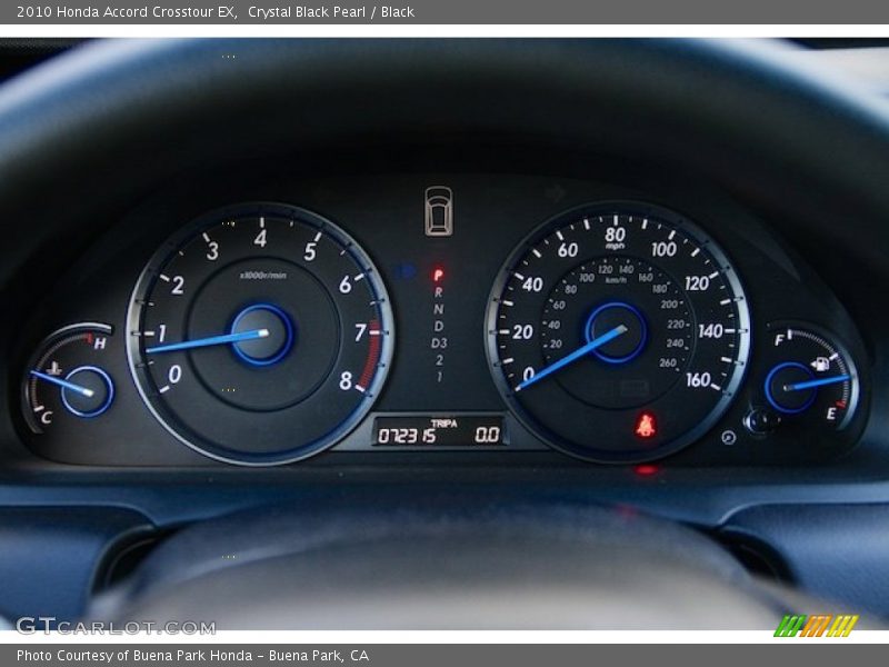 Crystal Black Pearl / Black 2010 Honda Accord Crosstour EX