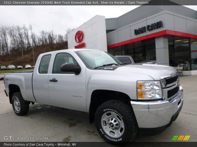 Silver Ice Metallic / Dark Titanium 2012 Chevrolet Silverado 2500HD Work Truck Extended Cab 4x4