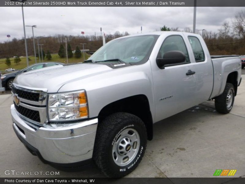 Silver Ice Metallic / Dark Titanium 2012 Chevrolet Silverado 2500HD Work Truck Extended Cab 4x4