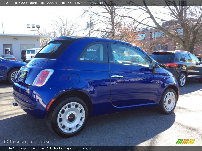 Azzuro (Blue) / Grigio/Nero (Gray/Black) 2013 Fiat 500 c cabrio Pop