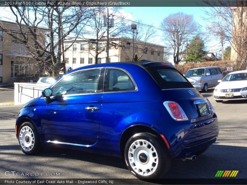 Azzuro (Blue) / Grigio/Nero (Gray/Black) 2013 Fiat 500 c cabrio Pop