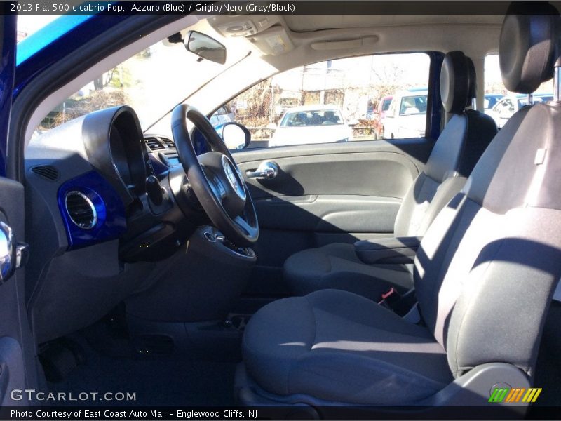 Azzuro (Blue) / Grigio/Nero (Gray/Black) 2013 Fiat 500 c cabrio Pop