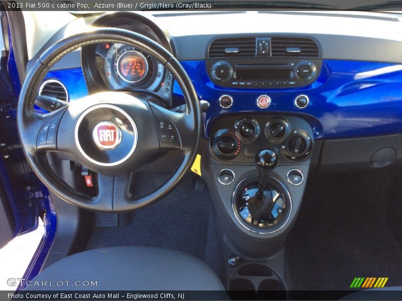 Azzuro (Blue) / Grigio/Nero (Gray/Black) 2013 Fiat 500 c cabrio Pop