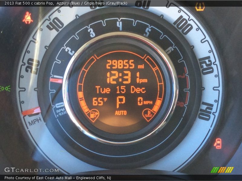 Azzuro (Blue) / Grigio/Nero (Gray/Black) 2013 Fiat 500 c cabrio Pop