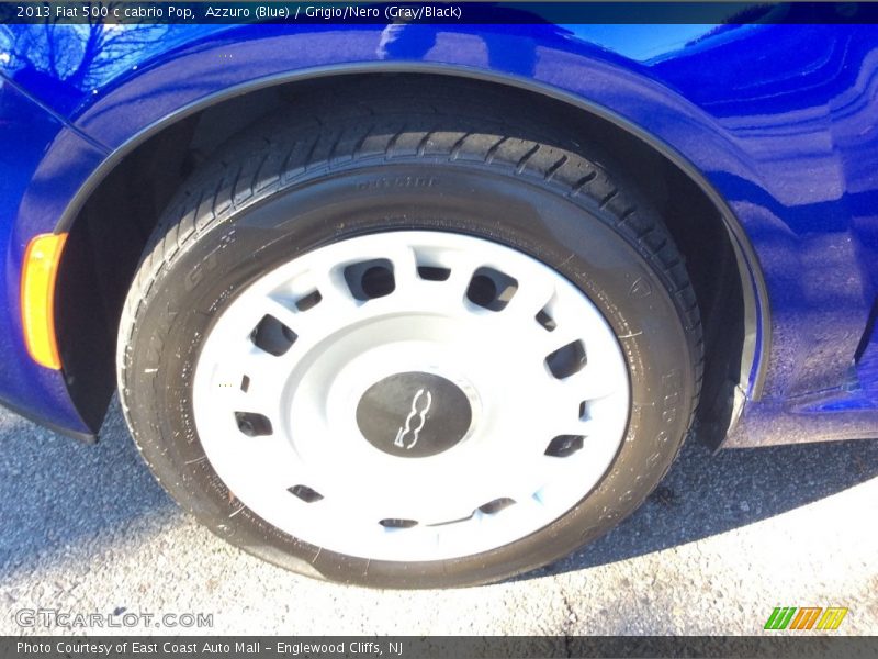 Azzuro (Blue) / Grigio/Nero (Gray/Black) 2013 Fiat 500 c cabrio Pop