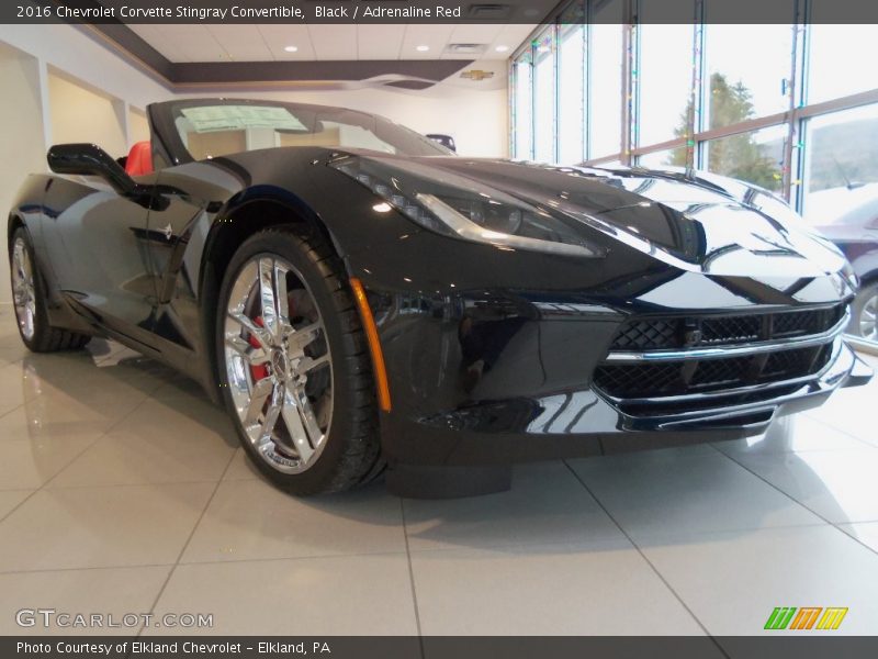 Black / Adrenaline Red 2016 Chevrolet Corvette Stingray Convertible