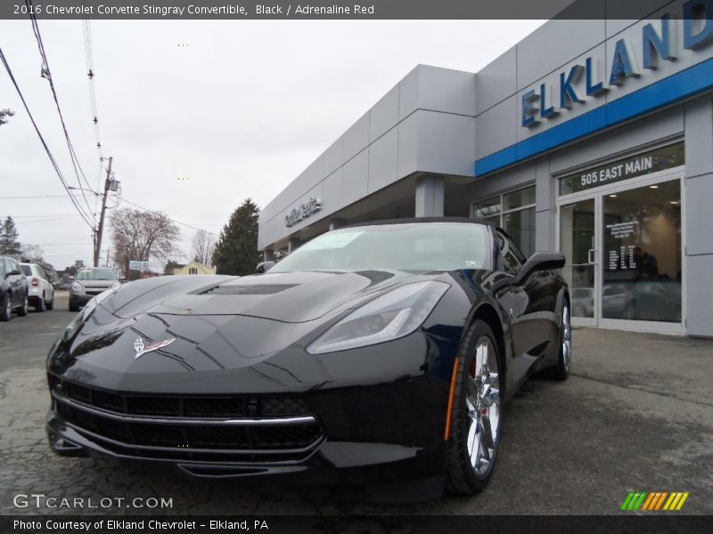Black / Adrenaline Red 2016 Chevrolet Corvette Stingray Convertible